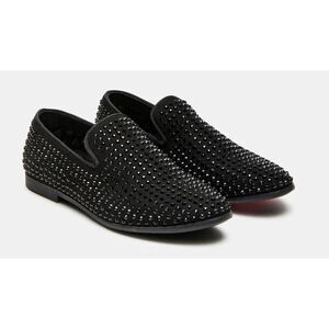 Steve Madden Boys Caviar Black Sz. 1 NWOT Slip On Boys Formal